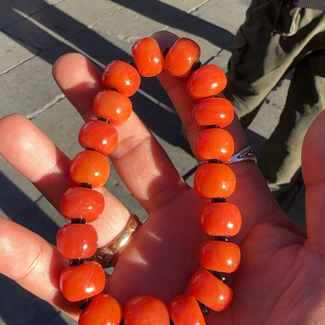 南红玛瑙未镶嵌手链