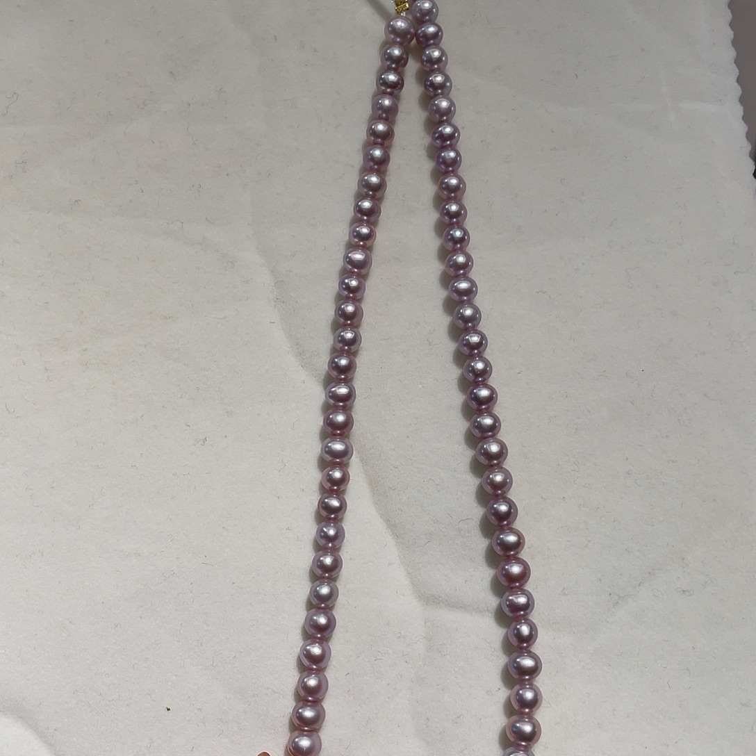 淡水珍珠银S925镶嵌颈饰