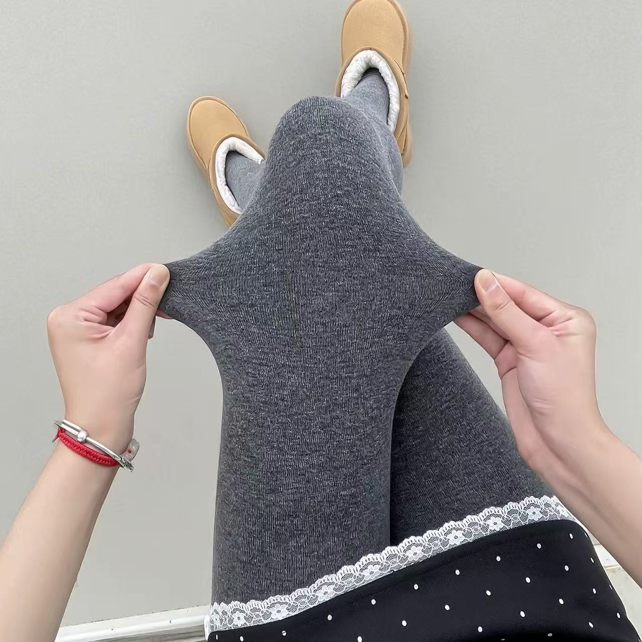 小个子灰色打底裤女外穿2025新款秋冬加绒加厚连裤袜保暖不掉档