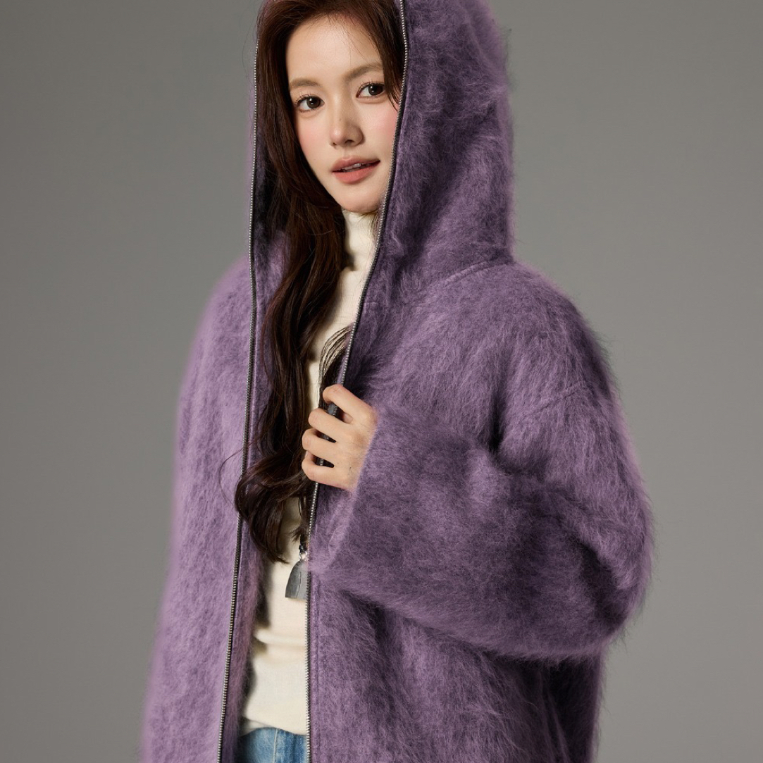 女士短款长款拉绒大衣