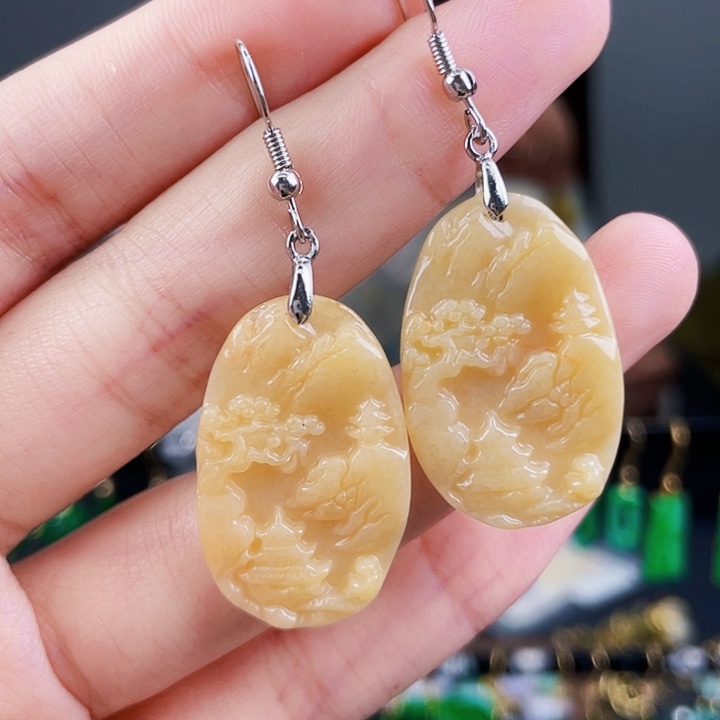 翡翠耳饰未镶嵌饰品