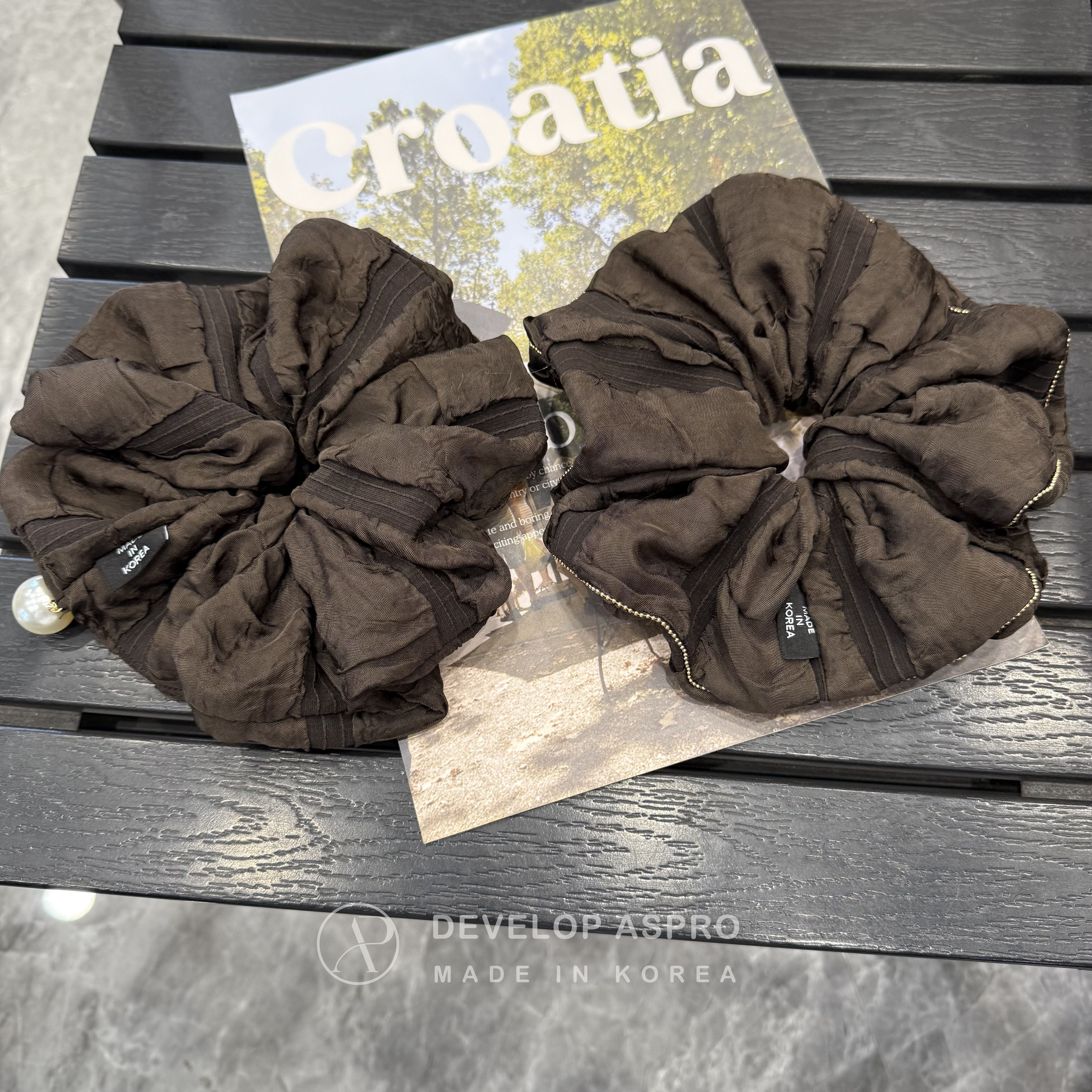 【现货 ASPRO原创设计款】韩国新款正品爆款减龄洋气大肠发圈AP73