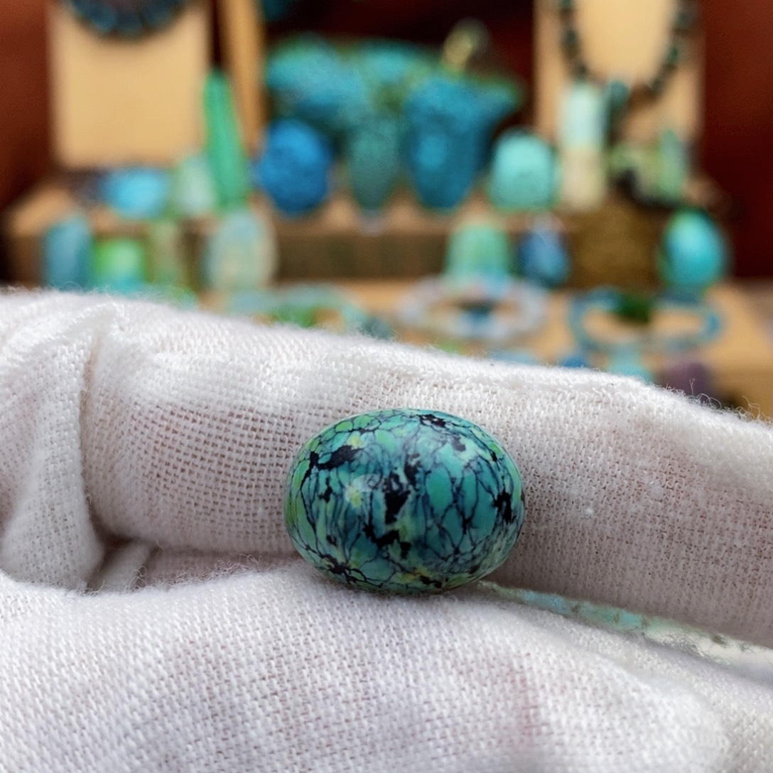 定制绿松石网花枣珠