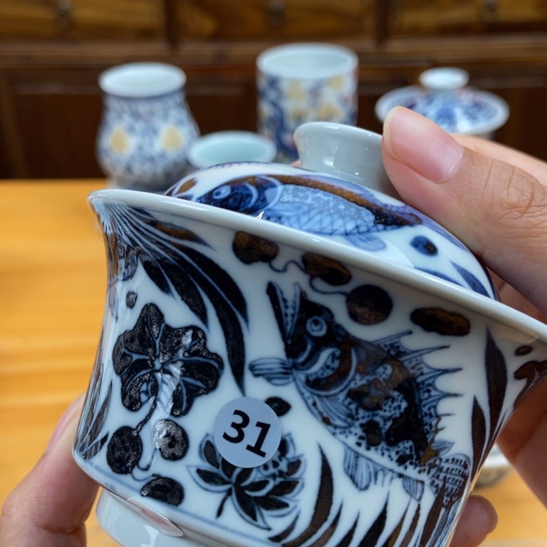 手绘现代茶具非古董