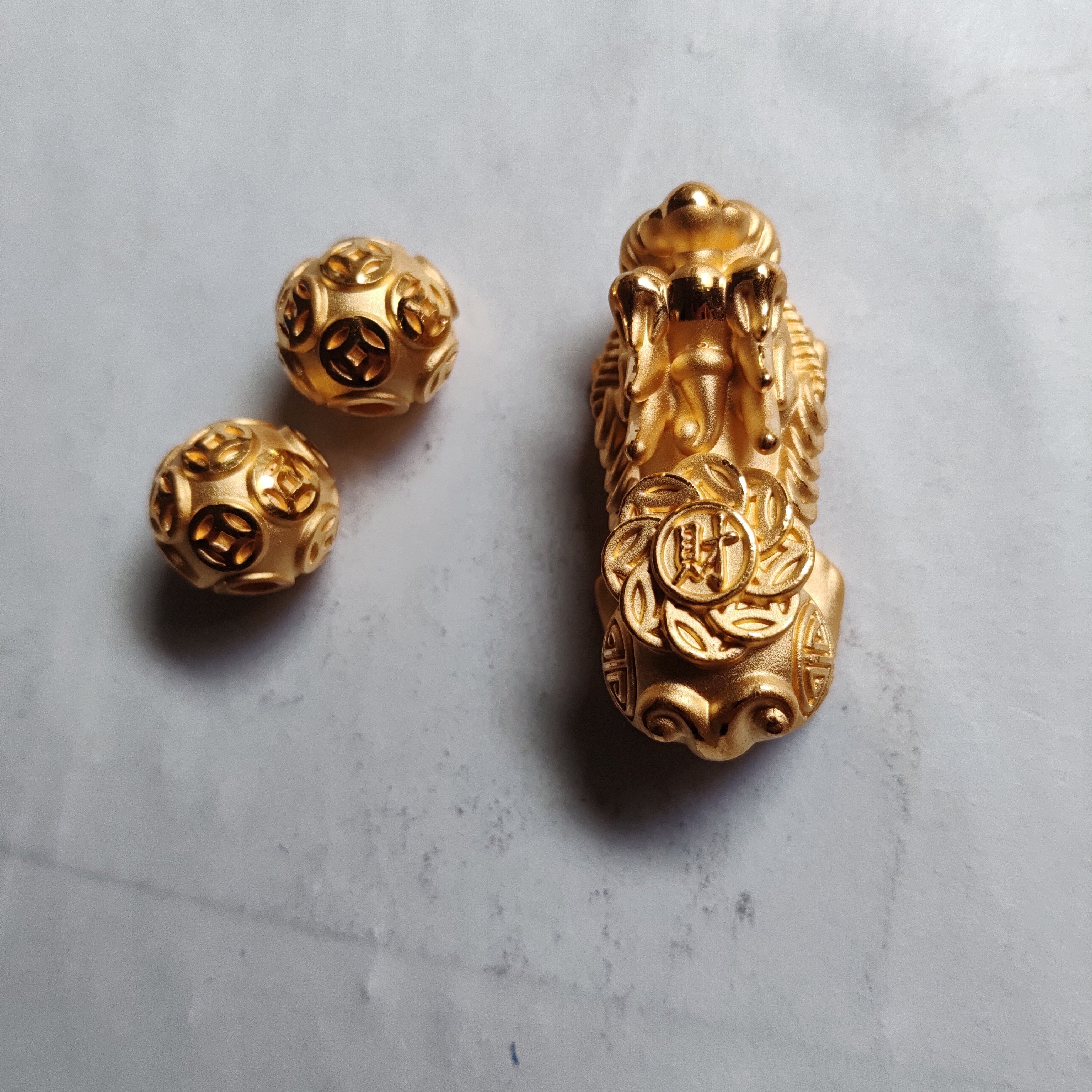金元宝足金999貔貅珠子首饰
