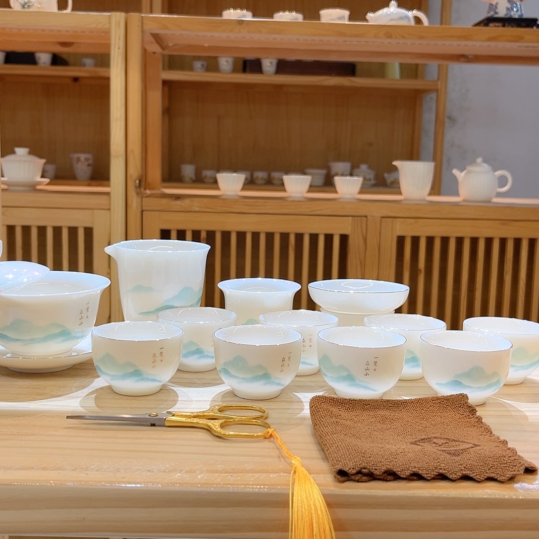 【御瓷斋】羊脂玉瓷茶具套装