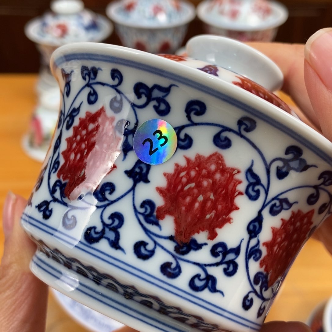 手绘现代茶具非古董