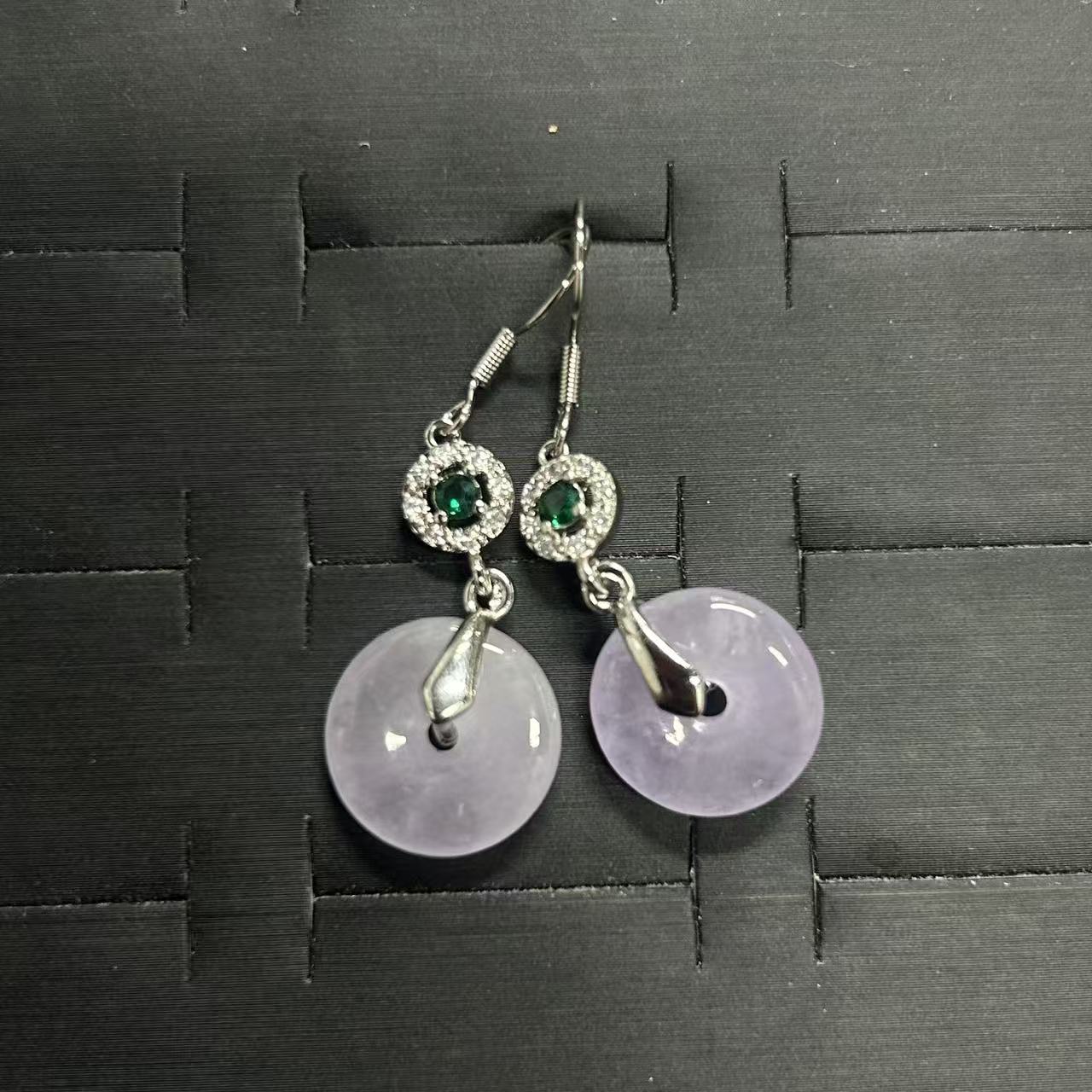 手链 紫翠色平安扣耳饰饰品