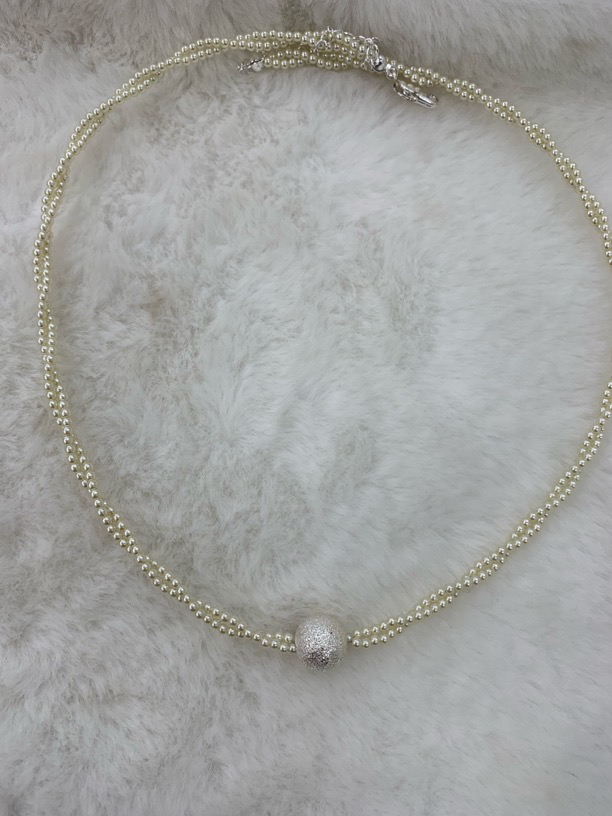 铜仿珍珠项链 饰品几何女珠宝轻奢法式原创设计10cm以下编织