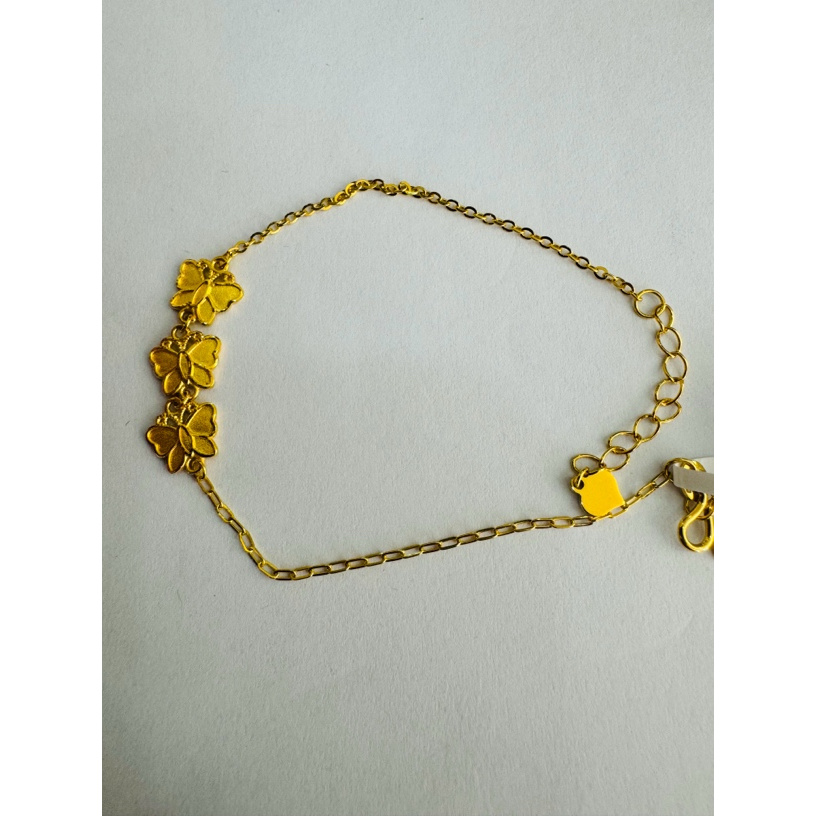 【小云专享】足金999饰品 蝴蝶手链 2.81 GP