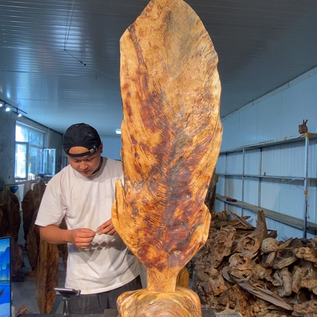 *****木25琥珀木，自然风格根雕