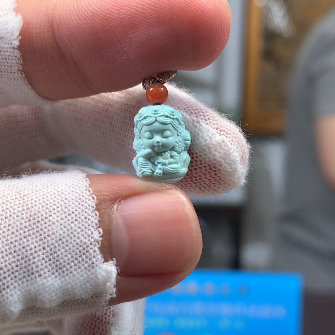 绿松石未镶嵌挂件