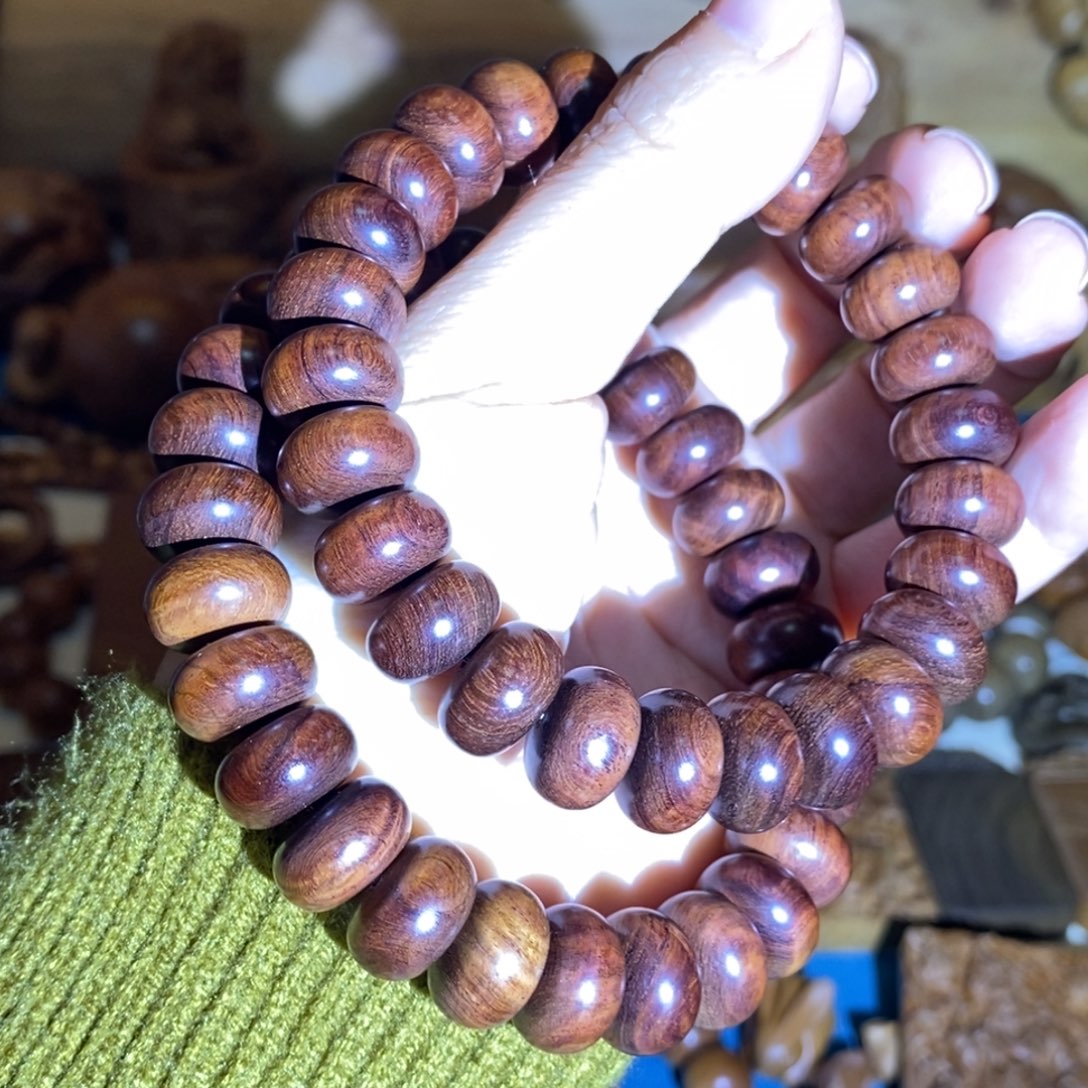 黄花梨/降香黄檀手串/手链海南黄花梨8*13算盘珠多样性发其一