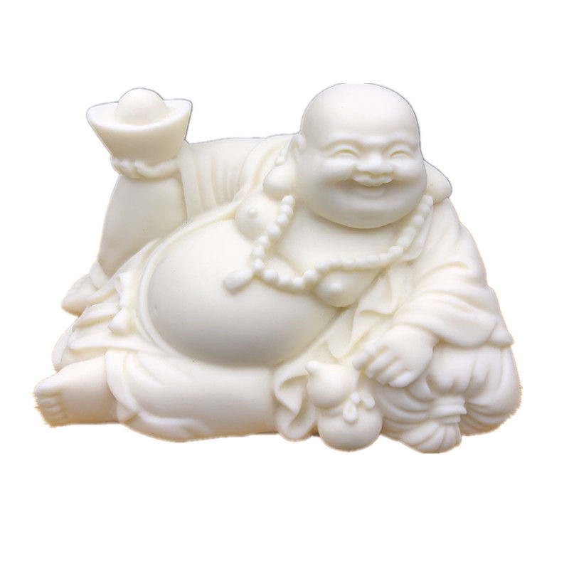 菩提果雕刻百财元宝弥勒佛车载文玩工艺品摆件