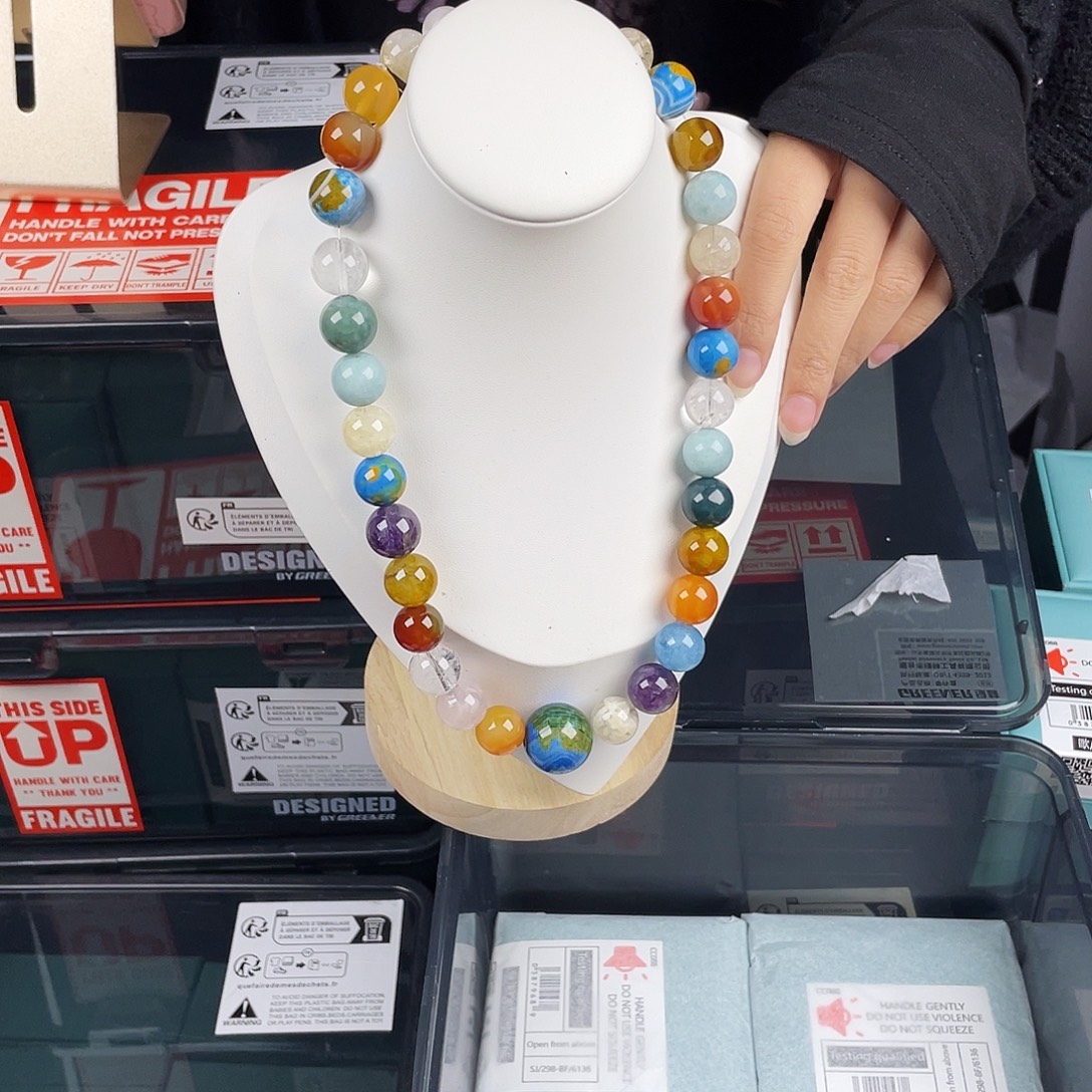 水晶手串银S925镀金镶嵌