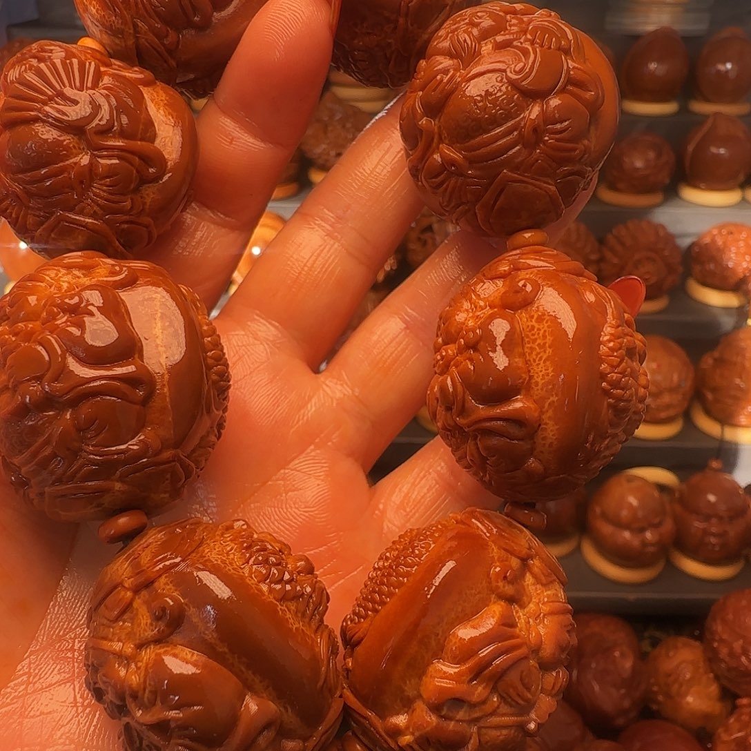 苦***啡橄榄核手串/手链龙财3.3