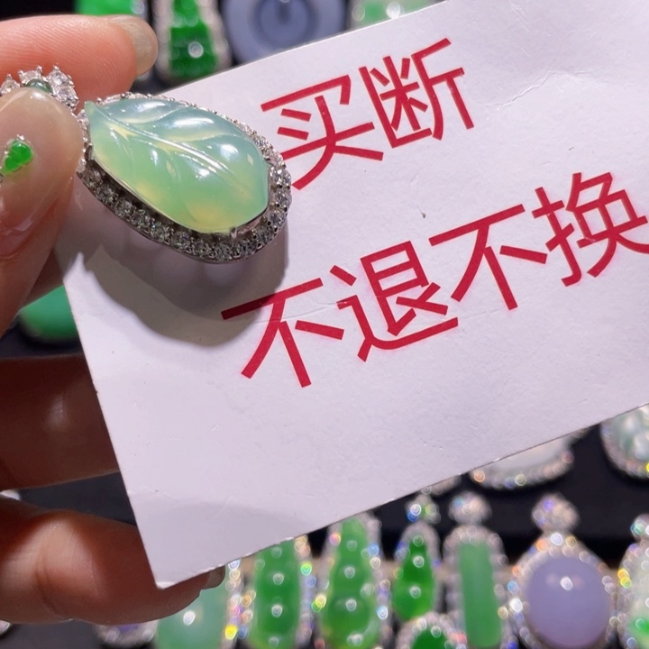 翡翠银S925镶嵌颈饰