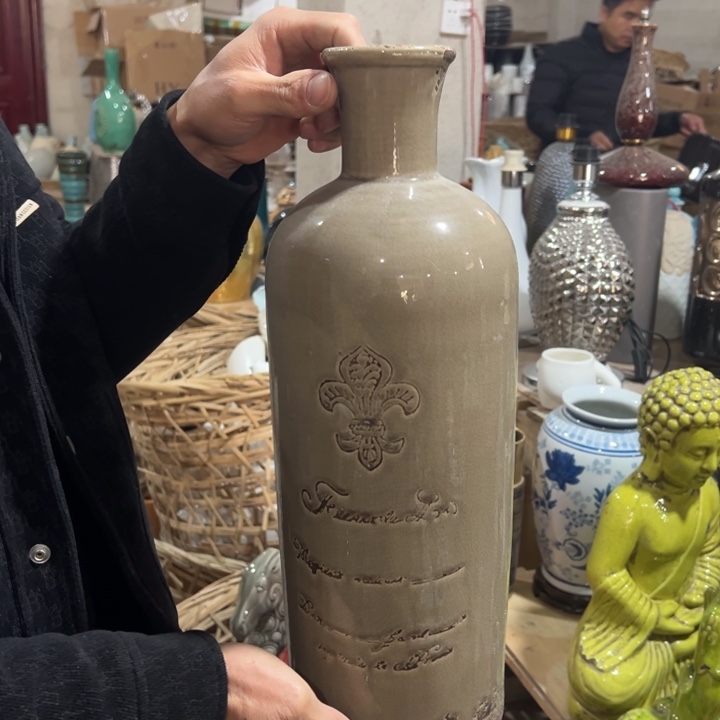 摆件高42口6公分微瑕捡漏做旧款