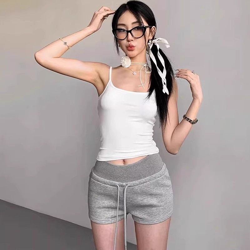 【潘潘专属】美式辣妹运动短裤休闲显瘦设计感抽绳包臀热裤