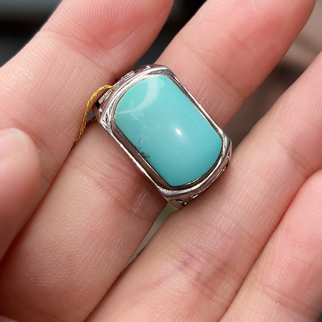 绿松石珠宝奇石银S925镶嵌