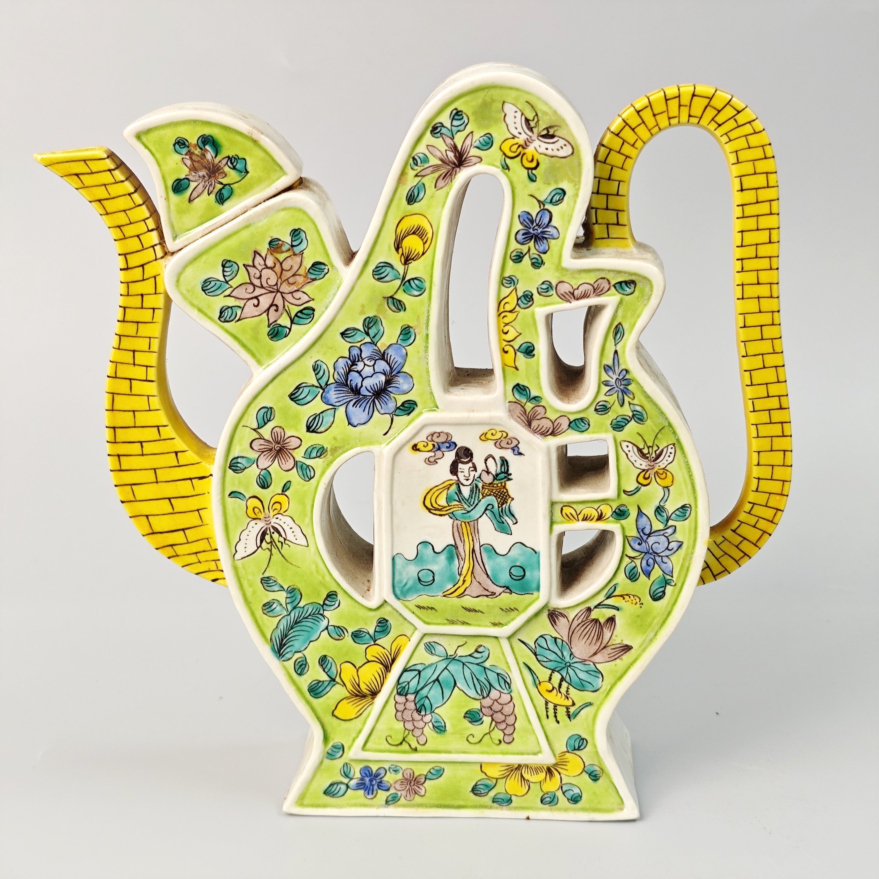 创汇 粉彩福字壶YTX-0026