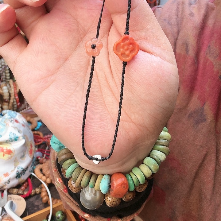 南红玛瑙手链未镶嵌