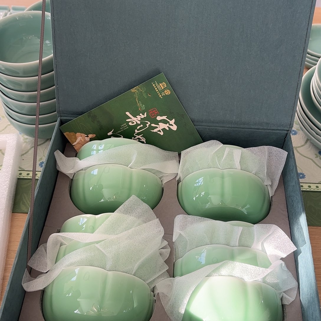 龙泉云间青瓷小米茶器