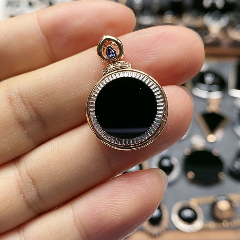 【闪购商品】翡翠18K金镶嵌颈饰缅甸翡翠