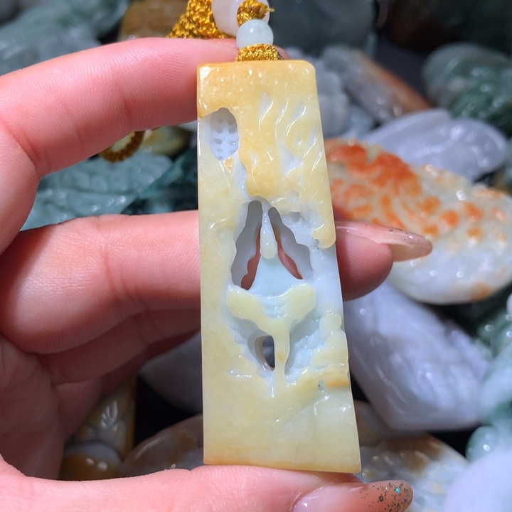 翡翠未镶嵌颈饰保真天然A货翡翠