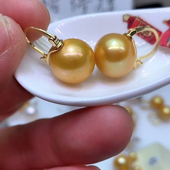 淡水珍珠耳饰银S925镶嵌