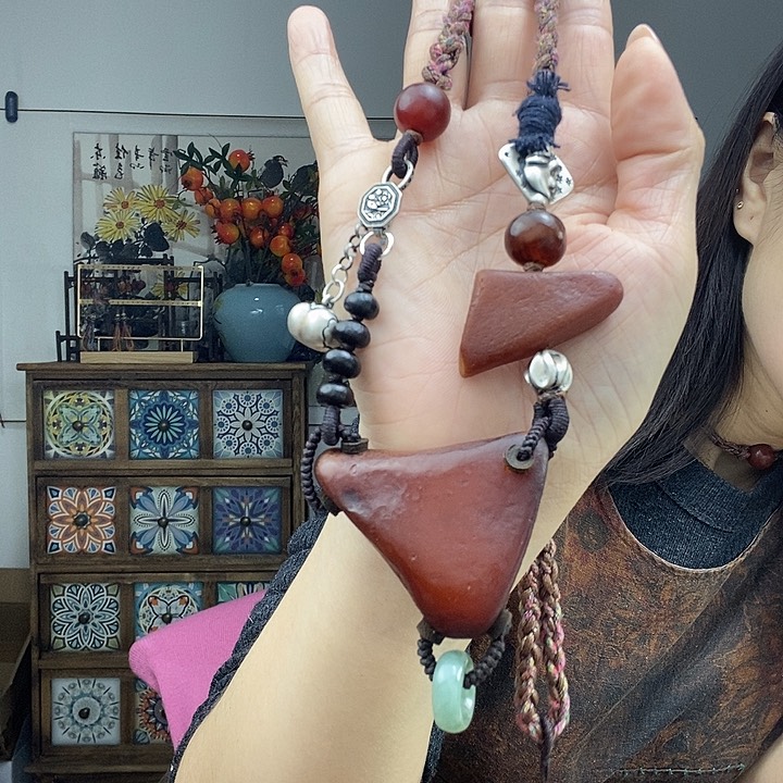 蜜蜡项链未镶嵌项链