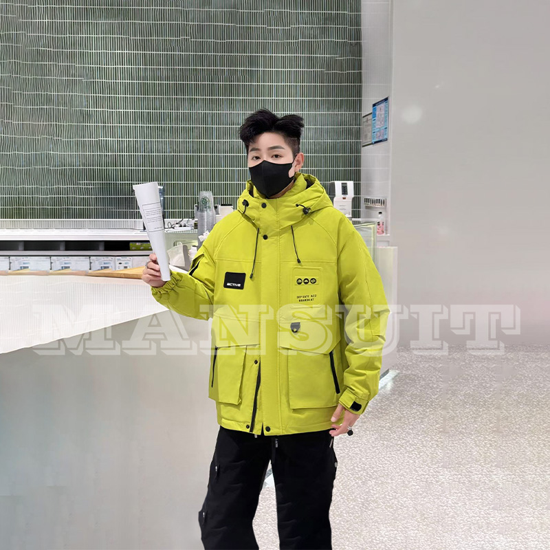 708-8839 冬季滑雪保暖锁温男士潮流帅气百搭时尚休闲短款棉外套