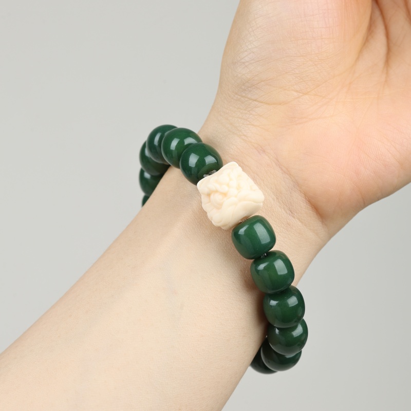 绿桶珠11*12醒狮菩提手串MK770