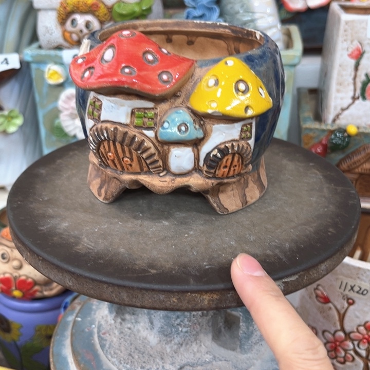 紫砂花盆粗陶材质多肉花盆