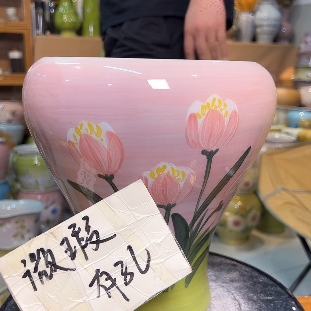 景德镇陶瓷花盆微瑕159