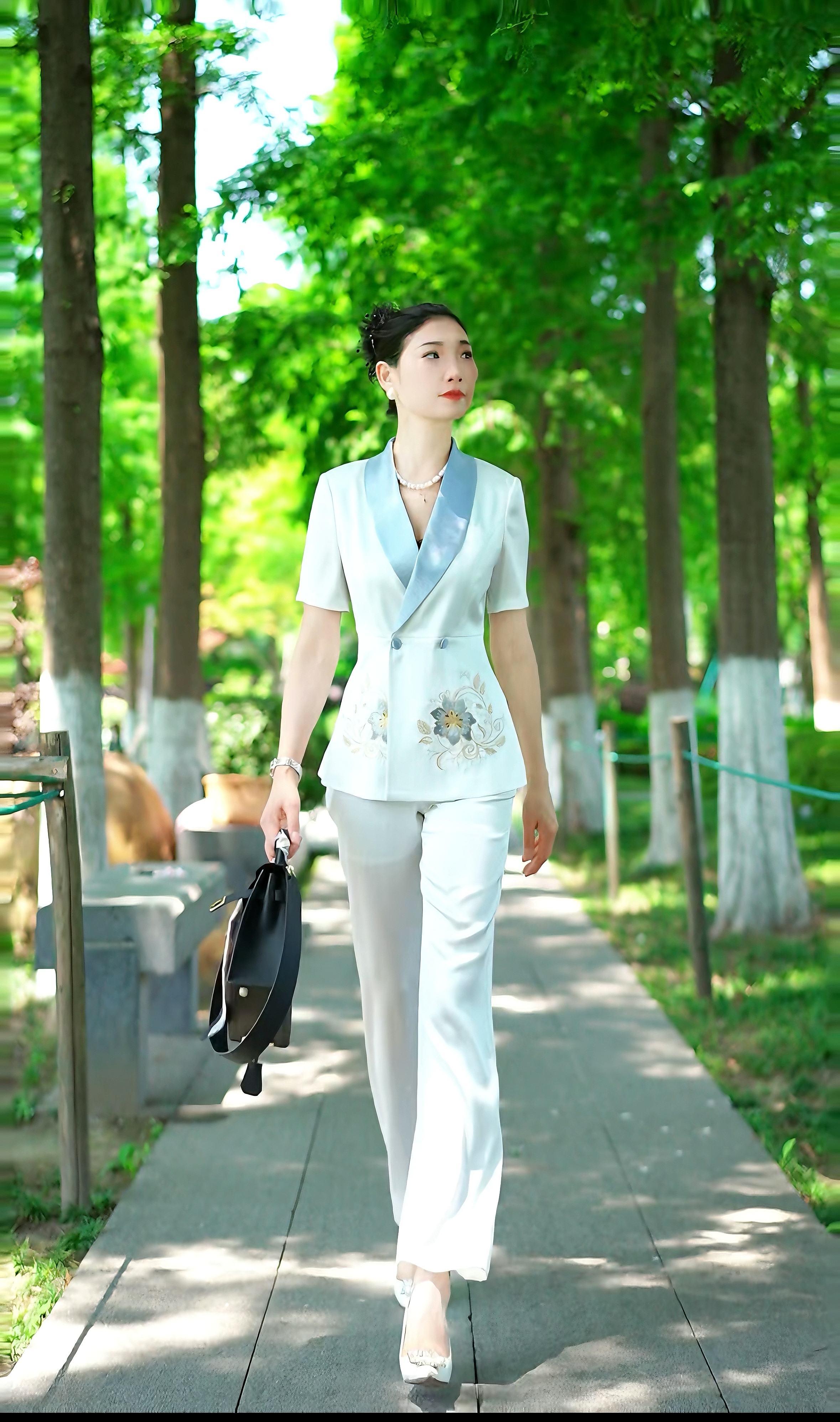 马姑娘专属-【都市主角】中式国风绣花刺绣套装女-2717