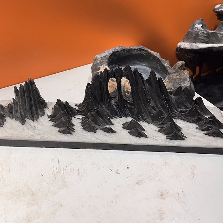 茶宠古*奇石茶宠鱼缸文房摆件 