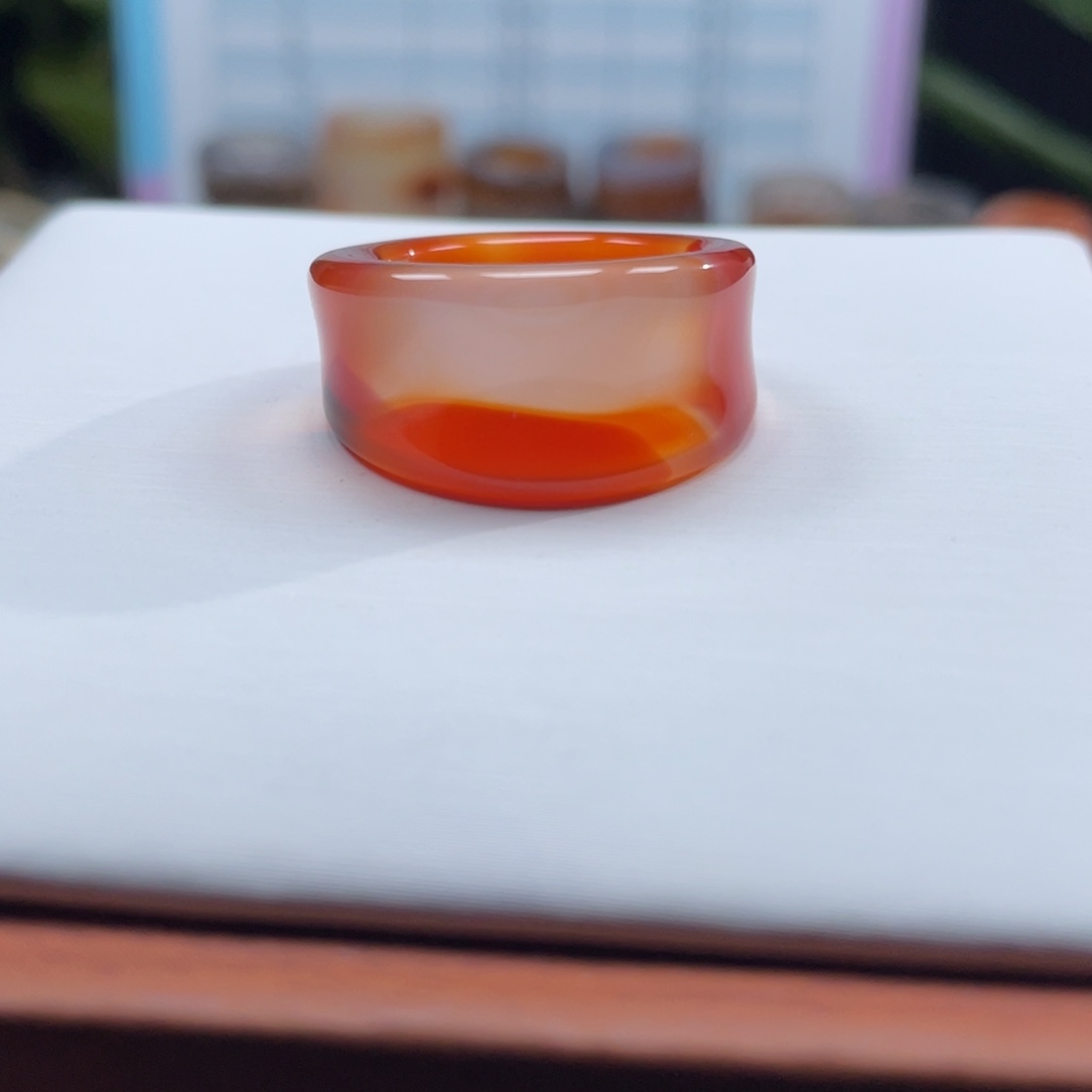 七***)玛瑙/玉髓未镶嵌戒指Z19.6港21