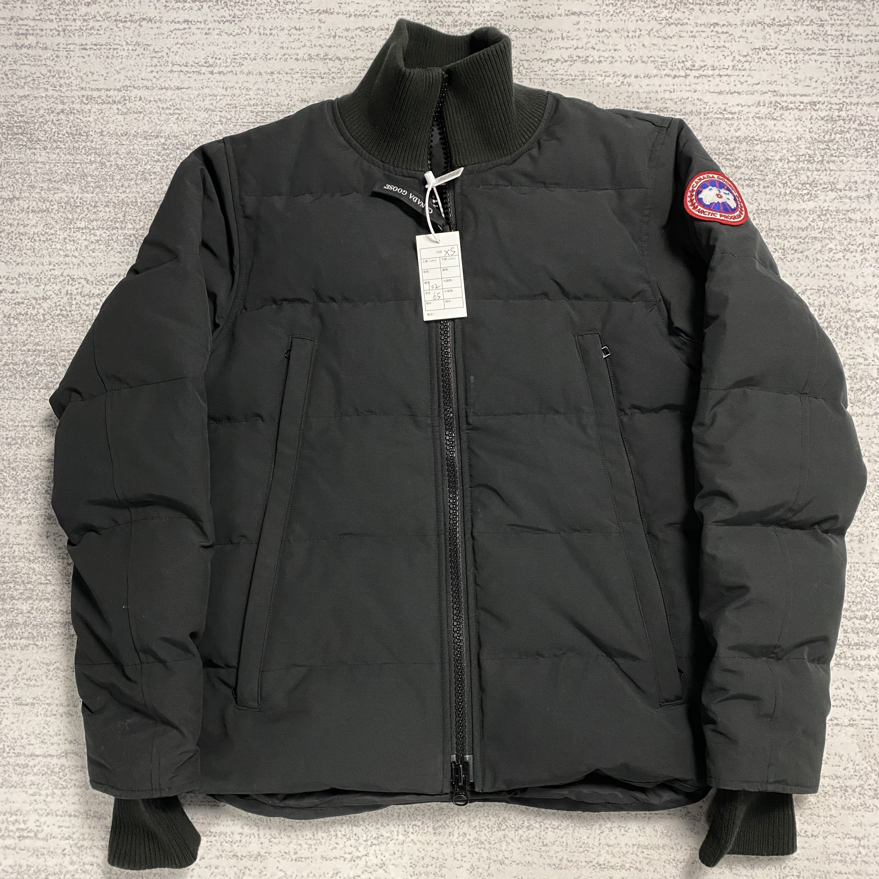【canada goose】 加拿大鹅 XS 黑色woolford口袋立领羽绒服 99新