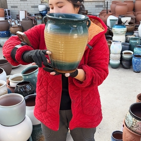 口20高27瑕疵盆子 