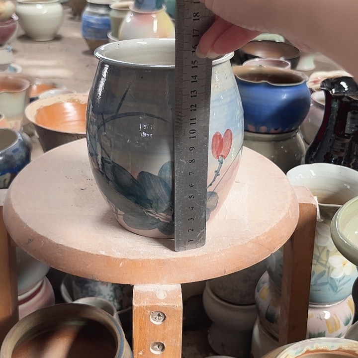 瓶口10高16瑕景德镇陶瓷满29无