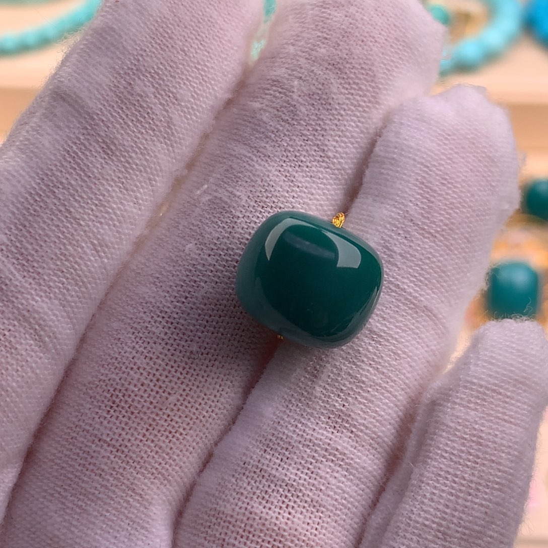 绿松石珠宝奇石未镶嵌13.4×11.4