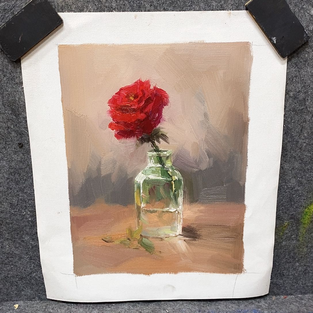 油画花卉油画作品