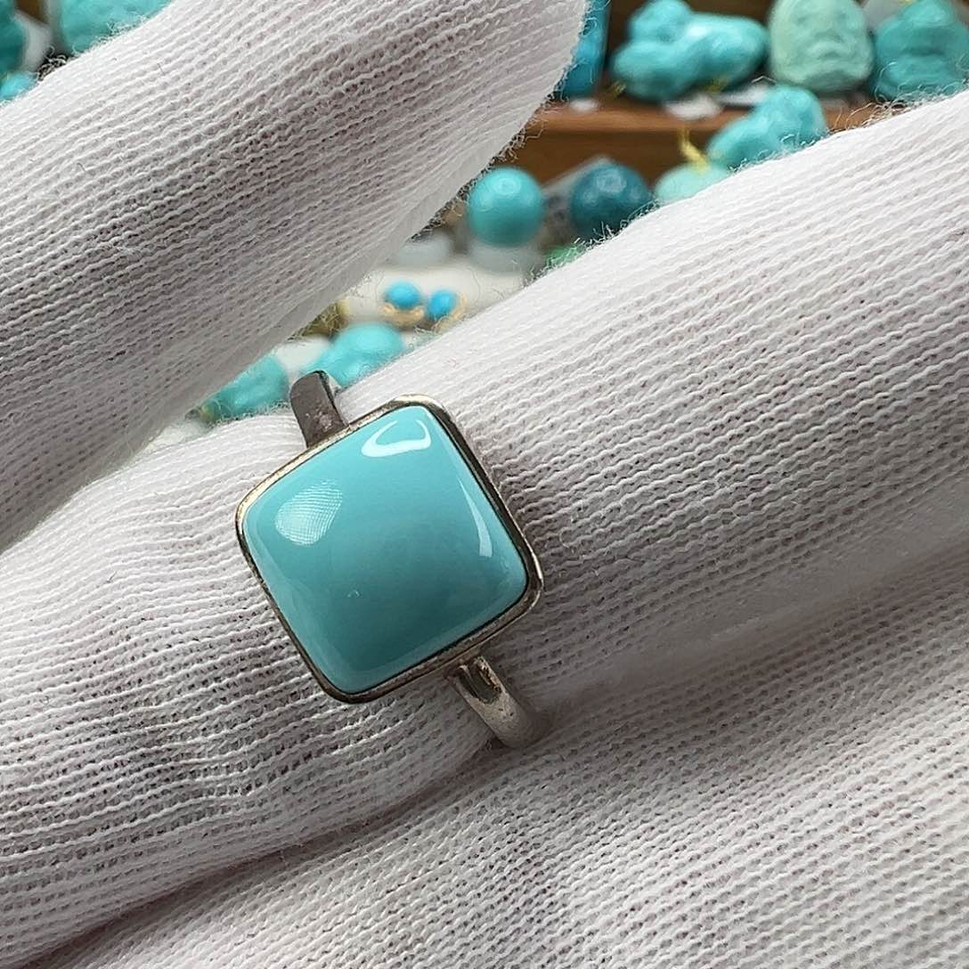 绿松石戒指 银S925镶嵌