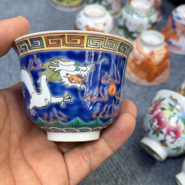 纯手绘精品盖碗杯