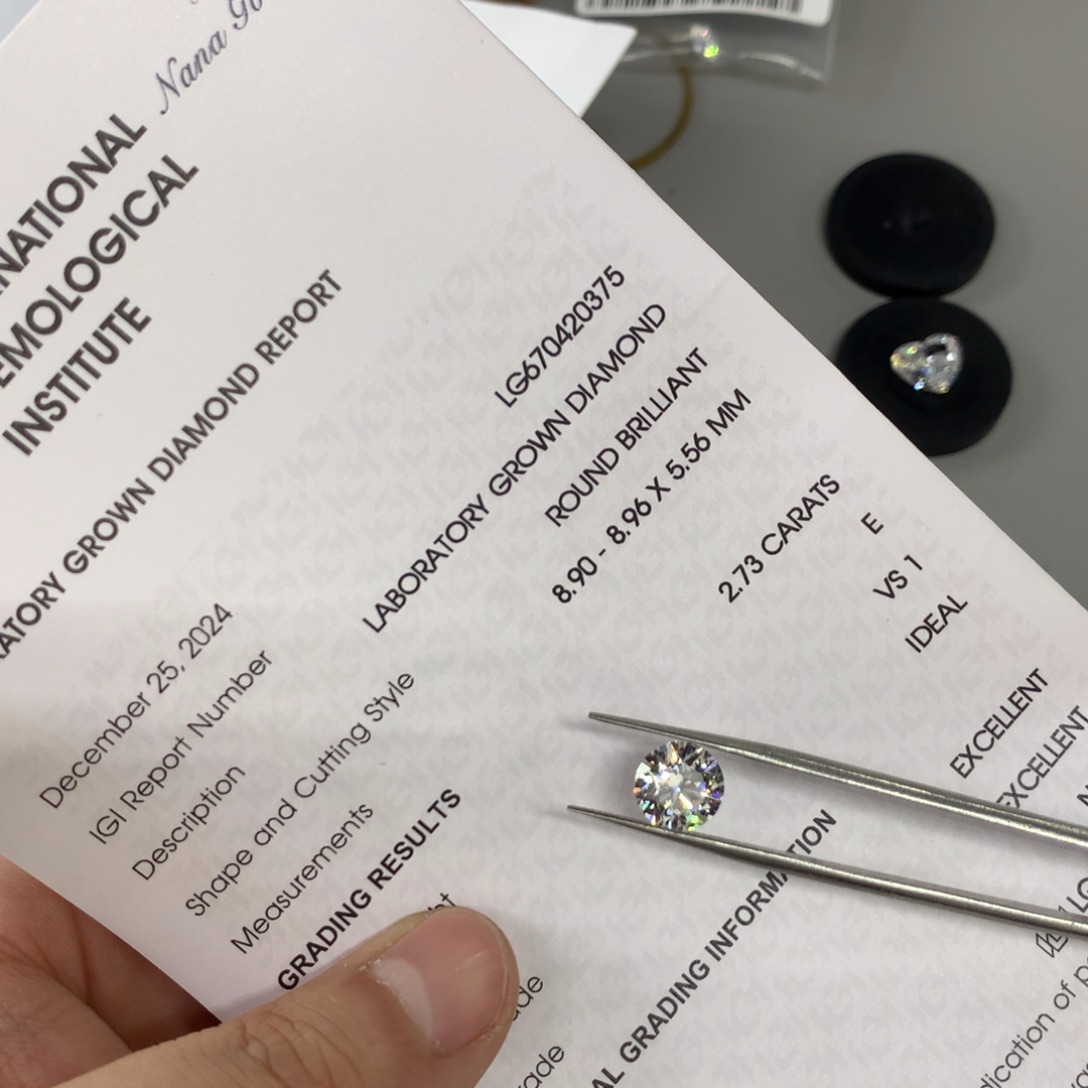 实验室培育钻石裸石未镶嵌