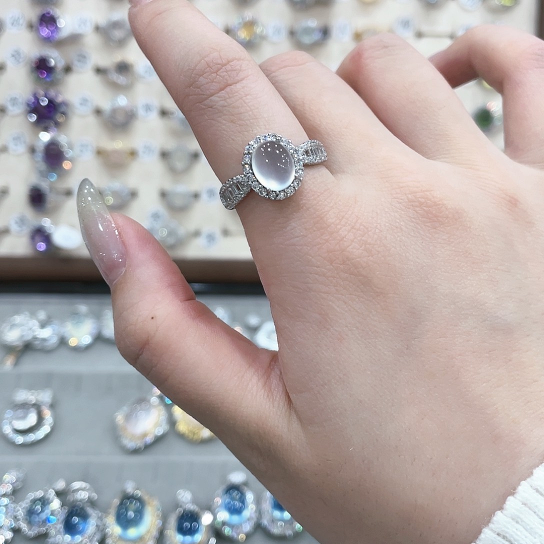 蛇纹石玉吊坠戒指手链银S925镶嵌晚*.