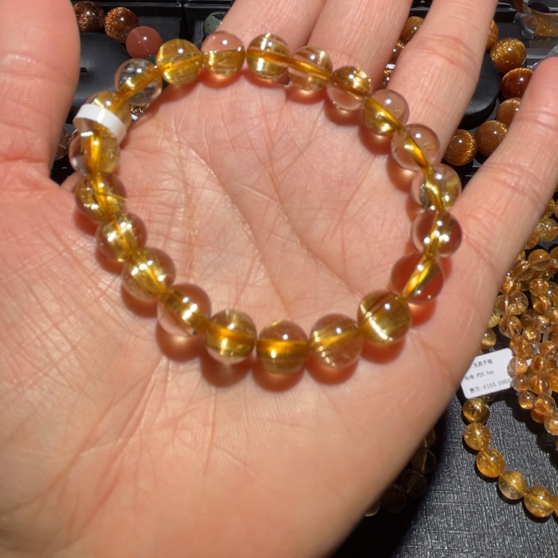 水晶手链未镶嵌钛金手链9mm左右