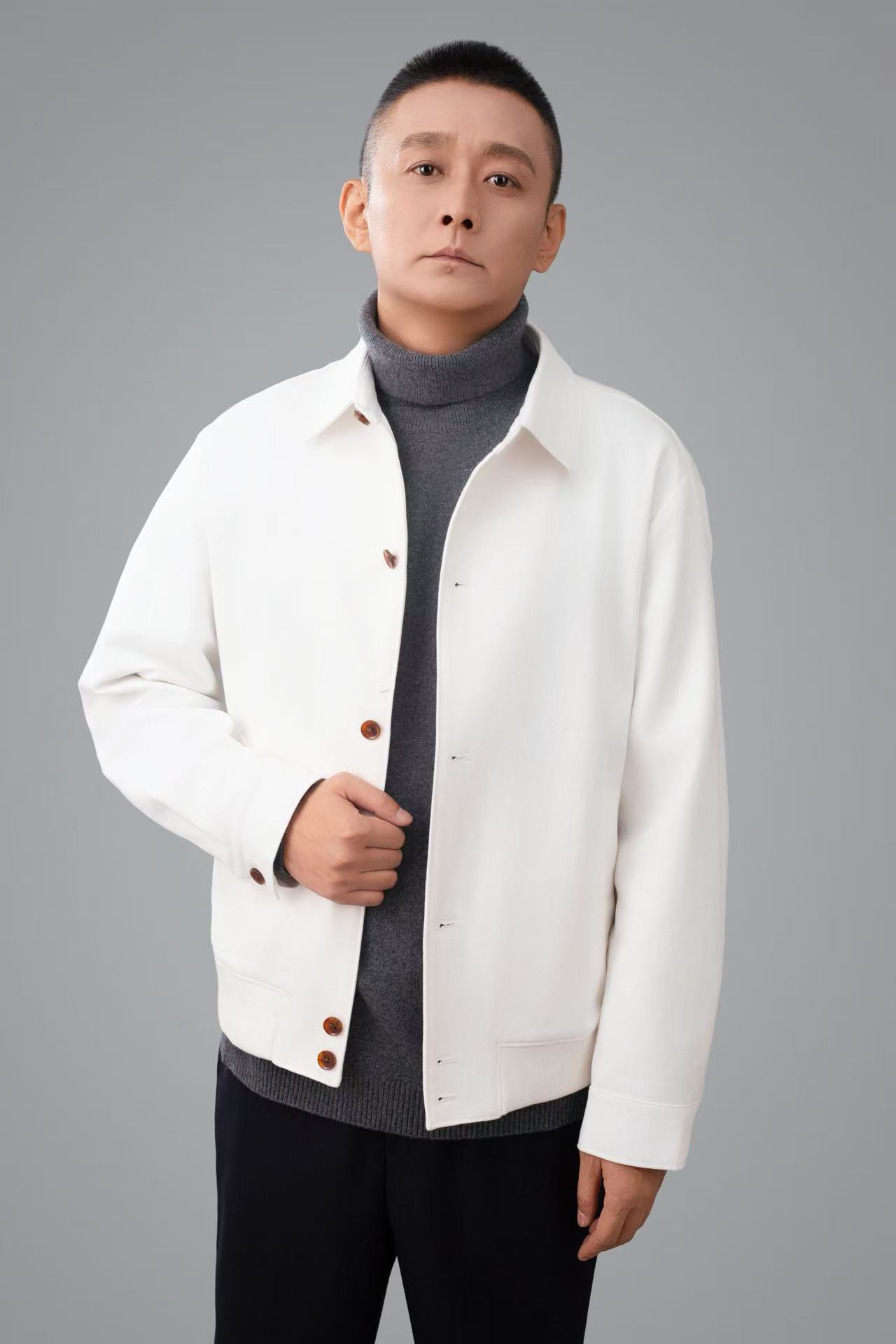 翻领夹克简约秋冬男装上衣