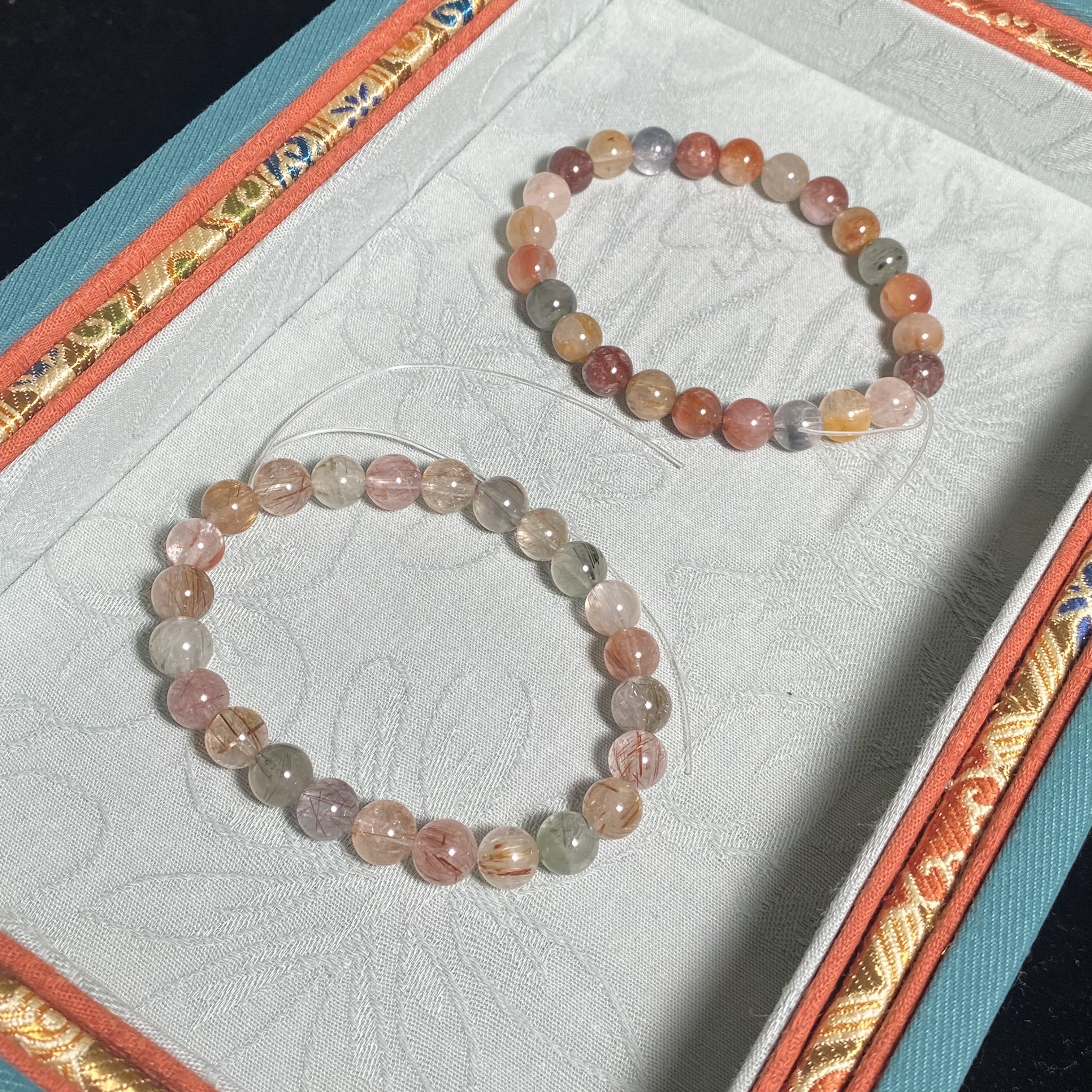 H326 水晶未镶嵌 兔毛素串7m多样性发一